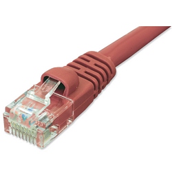 Ziotek 2ft CAT5e Network Patch Cable w/Boot, Red ZT1195316