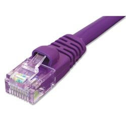 Ziotek 25ft CAT5e Network Patch Cable w/Boot, Purple ZT1195342