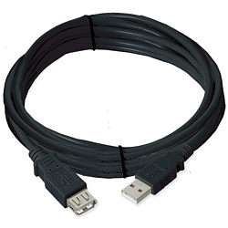 Ziotek 15ft. USB 2.0 Type A Male to Female Extension USB Cable, Black ZT1311036