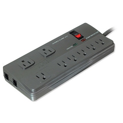 Ziotek 8 Outlet Pro Surge w/Rotating Plug, 10ft. ZT1120172