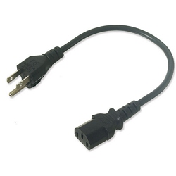 Ziotek 2ft. CPU, Monitor or Projector Power Cord. ZT1202161