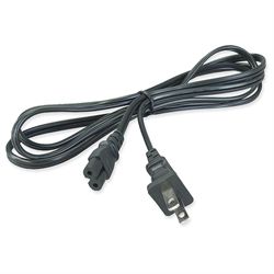 Ziotek 10ft C7 Notebook Power Cord, 2 Prong, Black ZT1212577