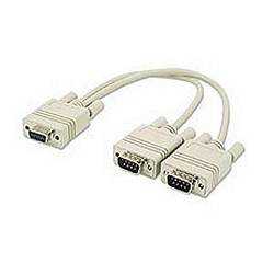 Ziotek DB9 Serial Y-Cable 2 Male to 1 Female ZT1212195